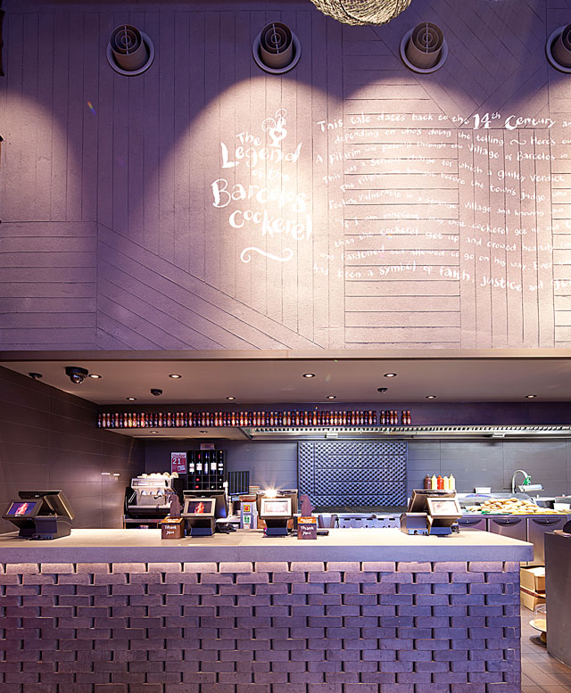 Smooth clay finish, Nando's restaurant in Nottingham Silverlink, photographer Helene Collie van de Langenberg