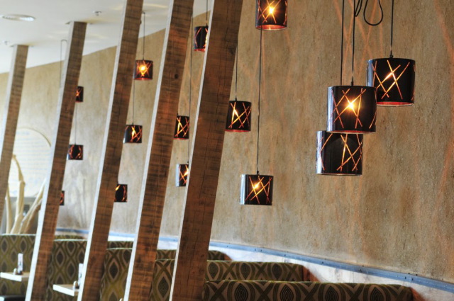 Rough clay finish, Nando's Bullring restaurant in Birmingham