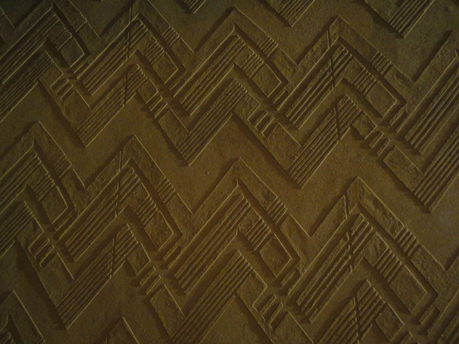 Anaglyptic clay textured wall, Nando's restaurant in Derry, Northern Ireland