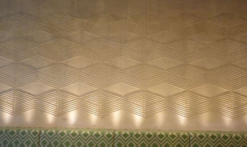 Embossed clay textured wall by Guy Valentine