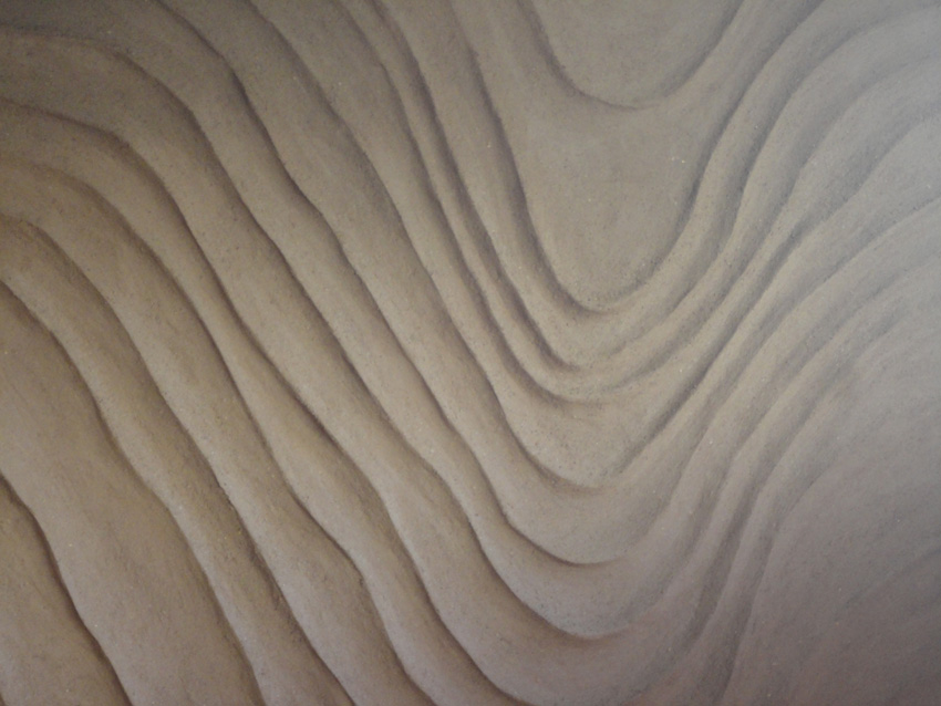 Embossed clay wall, Nando's restaurant in Newcastle