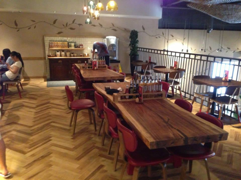 Carved clay wall, Nando's restaurant in Portsmouth
