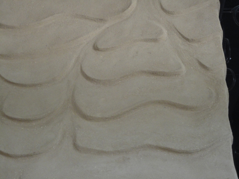 Undulated clay finish, Nando's restaurant in Pearl (Doha, Qatar)