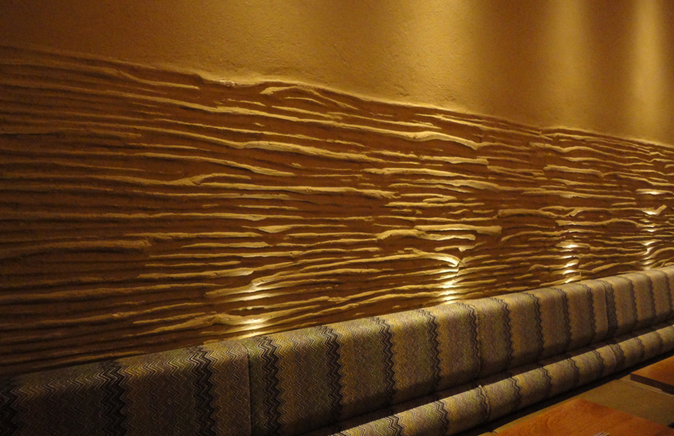 Wood and clay finish, Nando's restaurant in Wembley