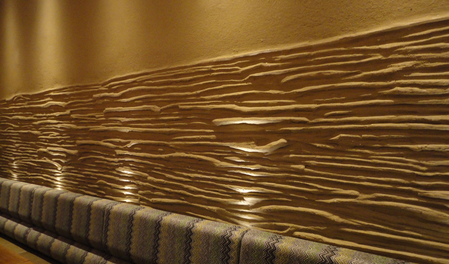 Wood and clay finish, Nando's restaurant in Wembley