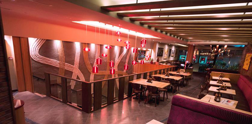 Embossed clay wall, Nando's restaurant in the Kingdom of Bahrain