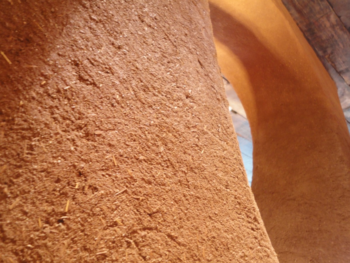 Rough and rustic textured clay finish, Nando's restaurant, Birmingham Bullring