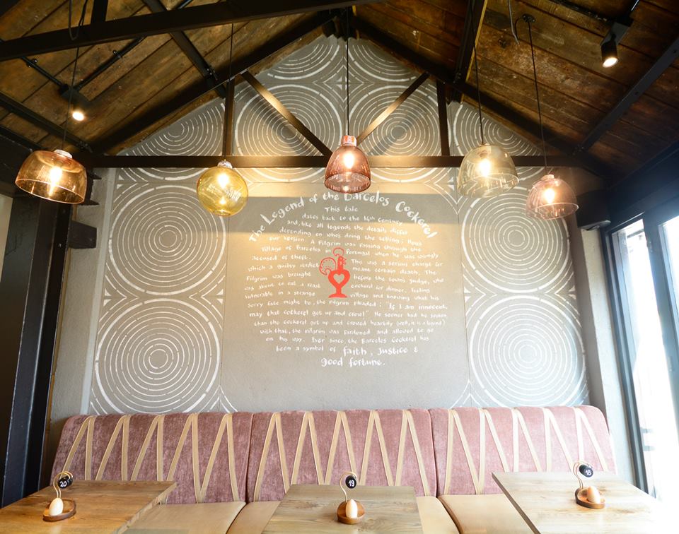 Smooth clay finish, Nando's restaurant in Wimbledon, London