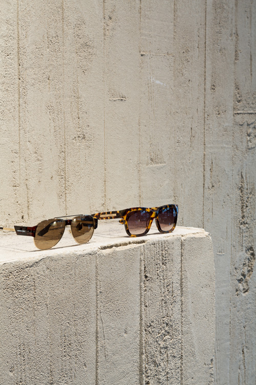 Alexander McQueen McQ flagship store, shuttered concrete clay finish, photo by Adam Scott